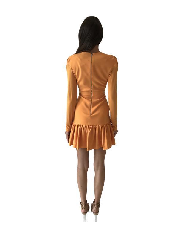 By Johnny The Alex Cross Front Mini Dress in Nectarine Size 10 photo 2