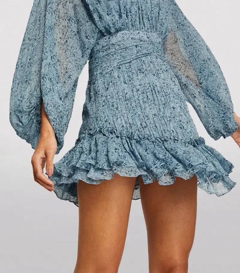 Shona Joy Harmony Ruched Mini Dress Blue Size AU 16 photo 3