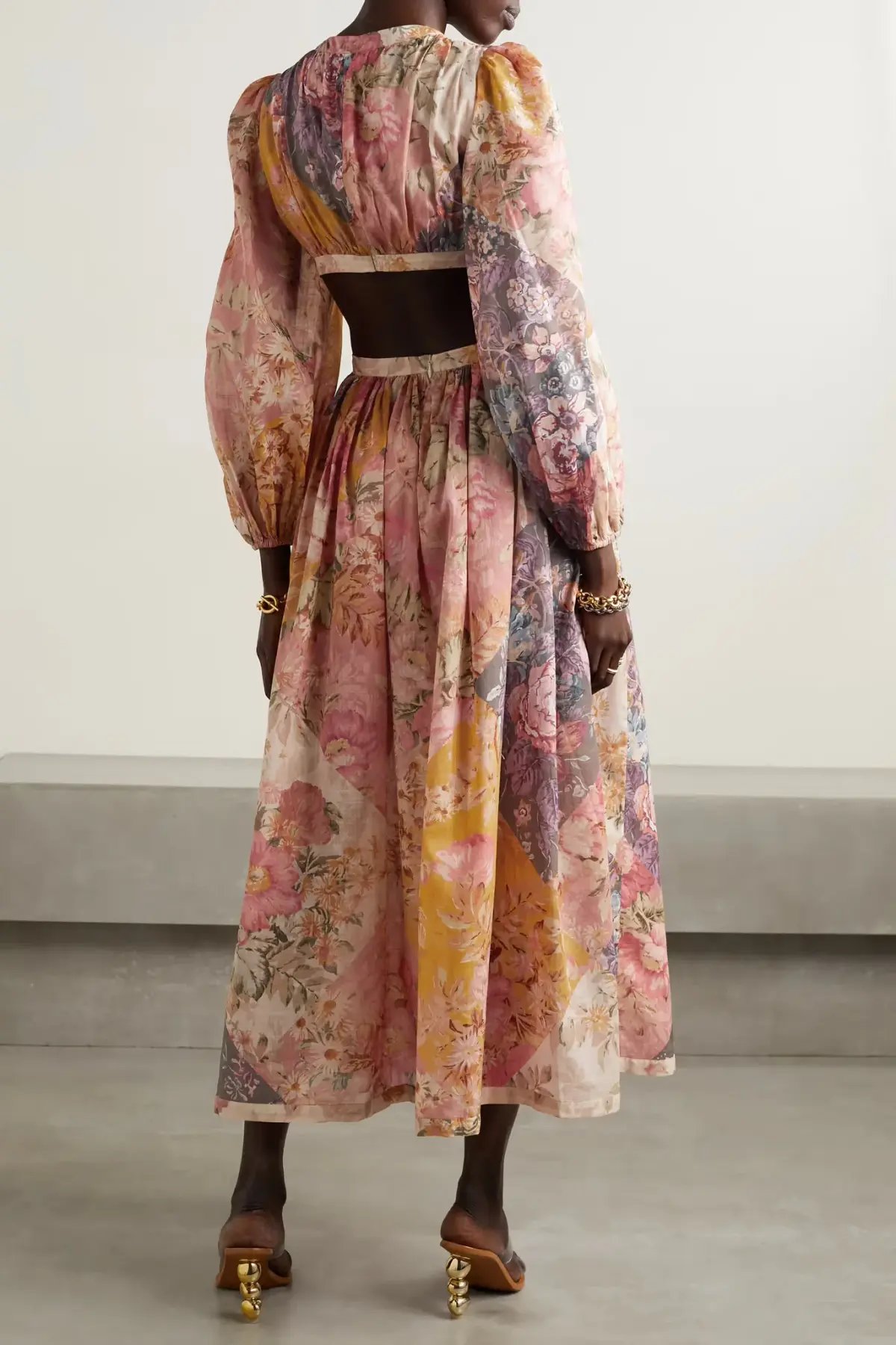 Zimmermann Pattie Patchwork Cutout Dress Floral Size 0 / AU8 photo 3