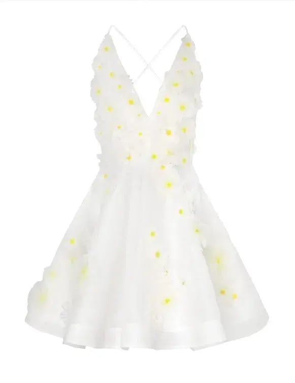 Zimmermann Matchmaker Daisy Mini Dress Ivory Size 2 / AU 12 photo 5