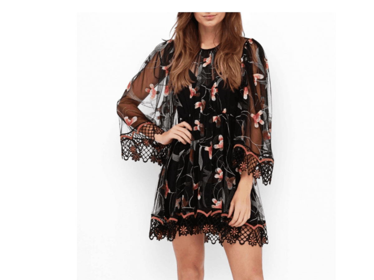Alice McCall Wish You Were Here Mini Dress in Black Sugar Plum Size 10 photo 2