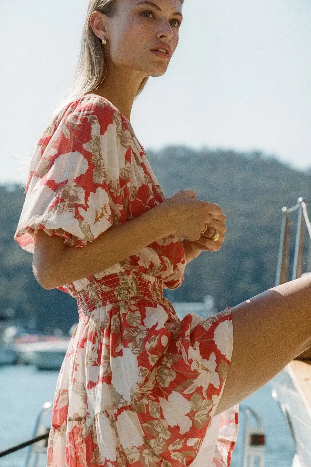 Kivari Helena Cotton Mini Dress Print Size 12 photo 3