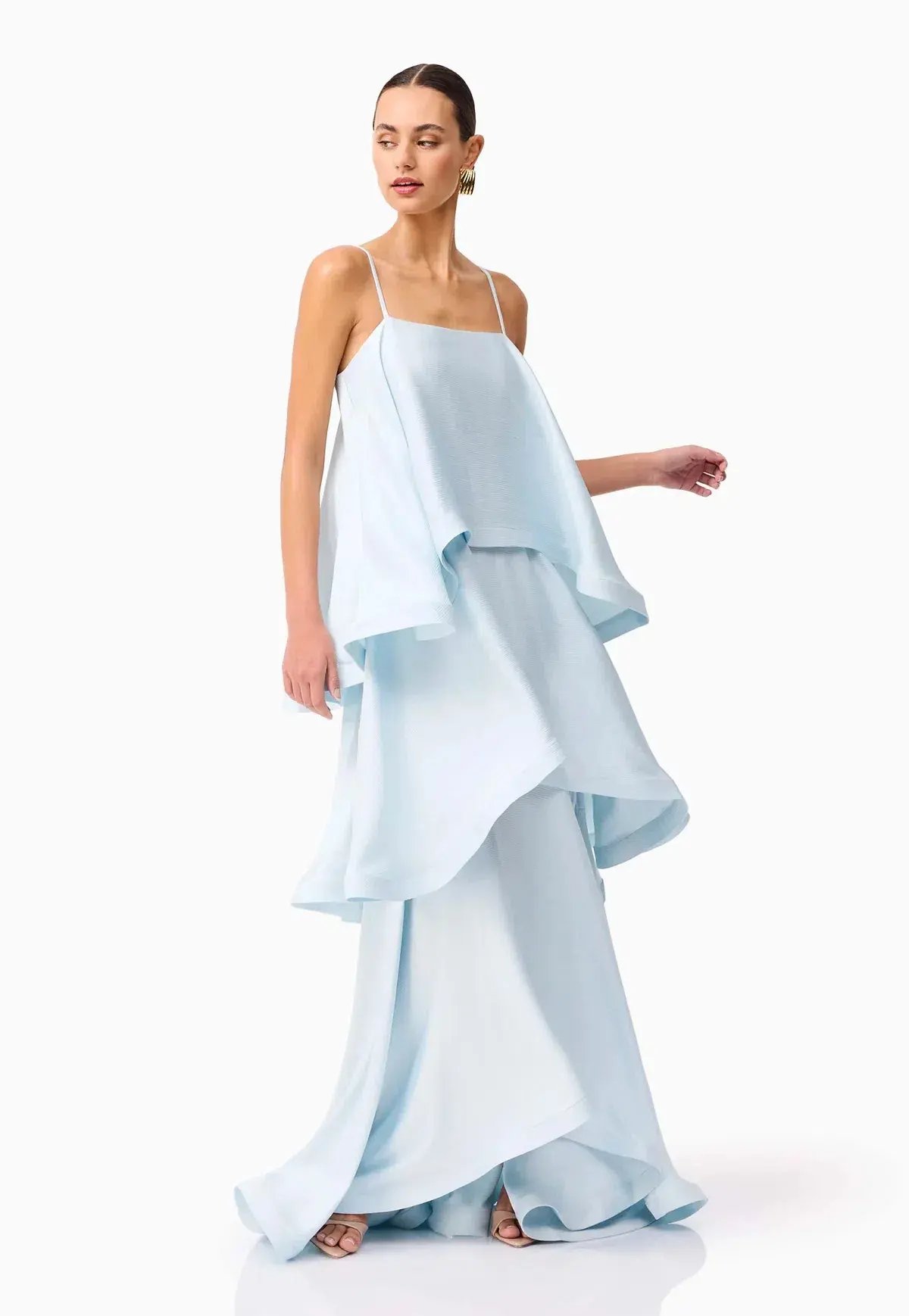 Elliatt Tilly Tiered Maxi Dress Blue Size S / AU 8 photo 2