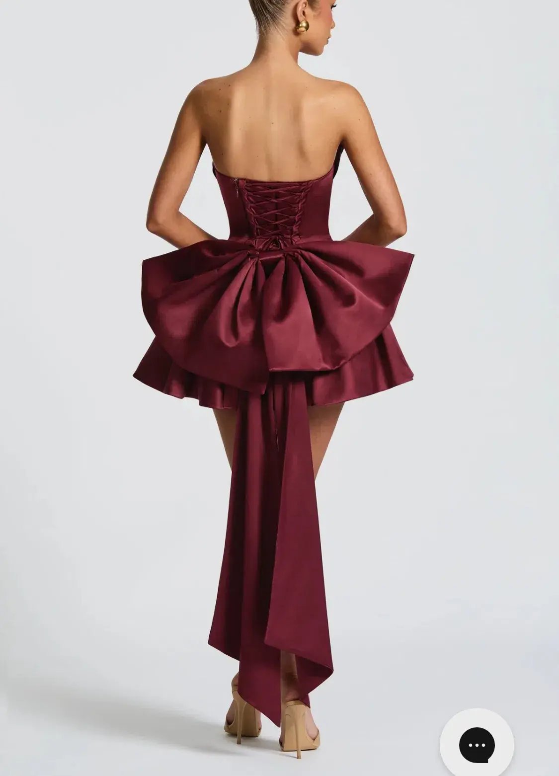 Baby Boo - Trinity Mini Dress Burgundy Size 12 photo 3