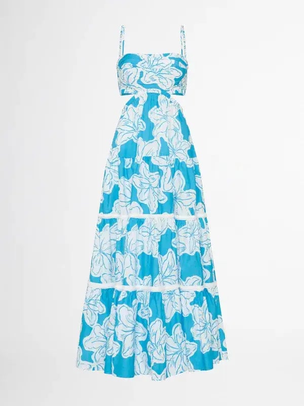 Sheike Tropic Breeze Maxi Dress Blue Size 14 photo 3