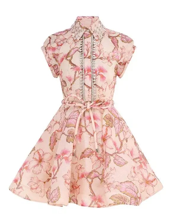 Zimmermann The Matchmaker Flip Dress in Coral Hibiscus Size 1/ AU 10 photo 4