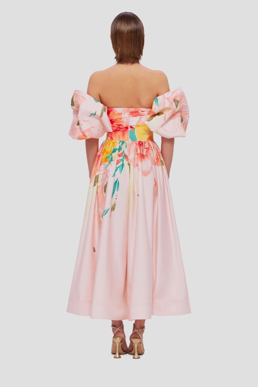 LEO LIN MAEVIS MIDI DRESS - EUPHORIA PRINT photo 4