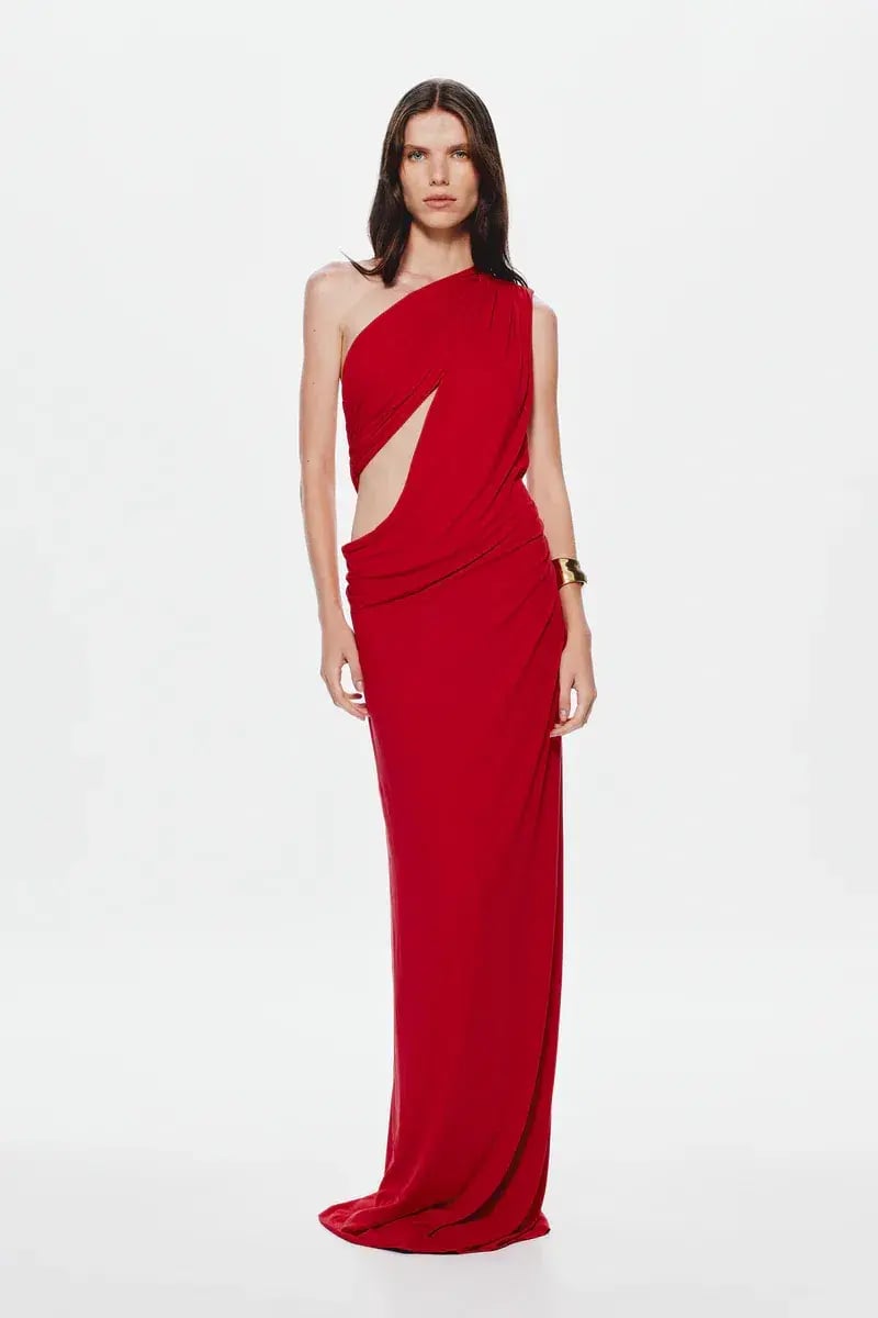 MISHA THE SOLSTICE CUPRO DRESS in CHERRY RED SIZE XS / 6 - 8 photo 5