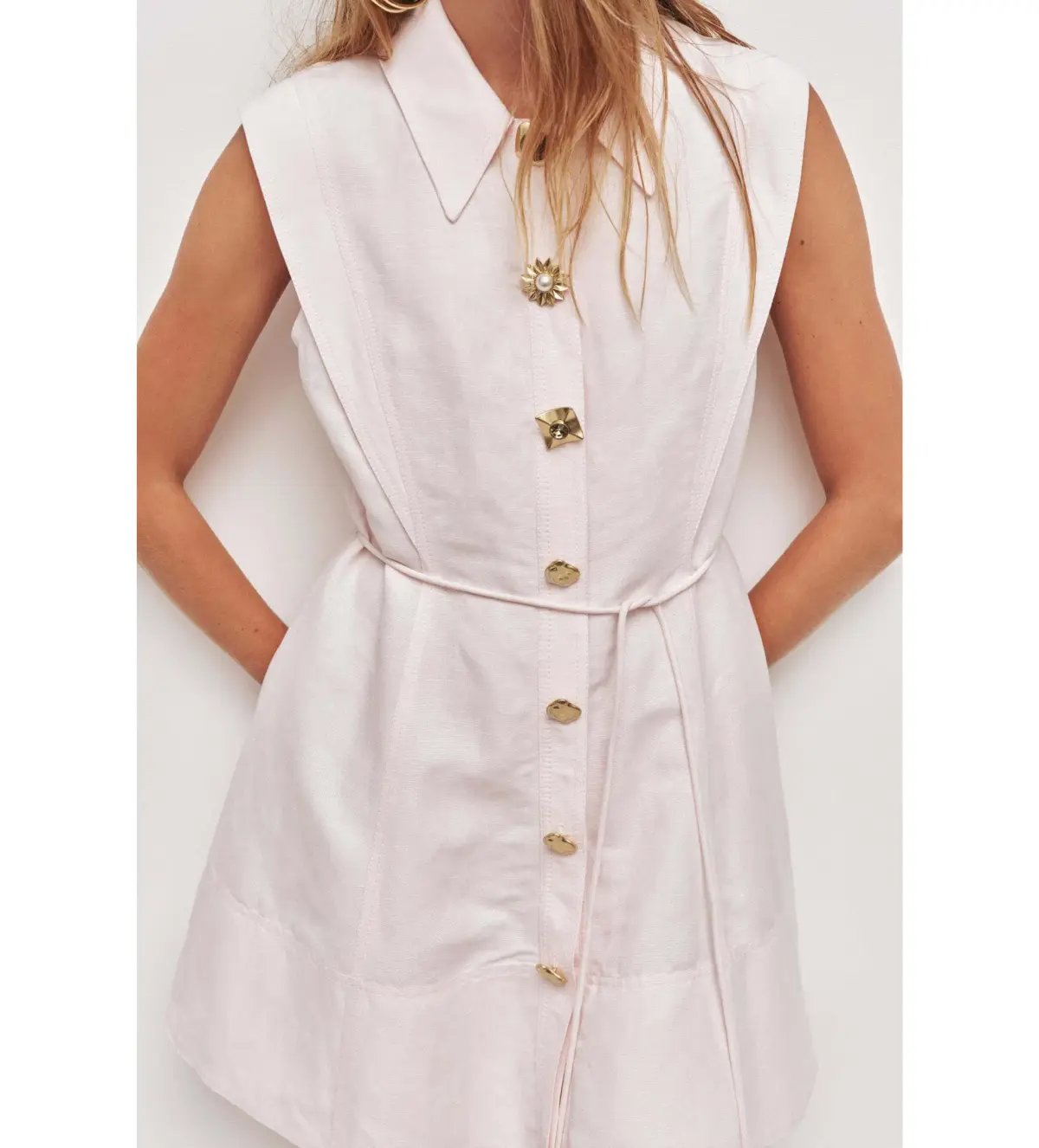 Aje Sacha Mini Dress Pastel Pink Size AU 10 photo 3