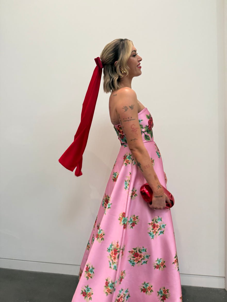 Aston Studio S Audrey Dress In Salmon Bouquet photo 3