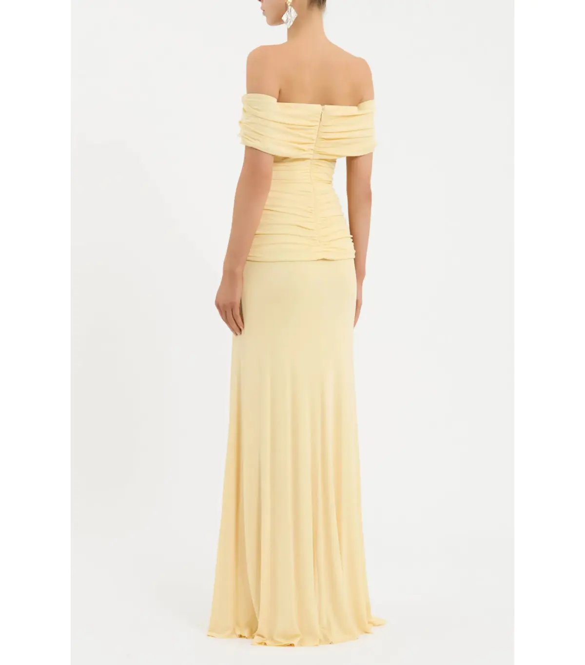 Rebecca Vallance Zaley Off The Shoulder Maxi Dress Yellow Size AU 8 photo 2