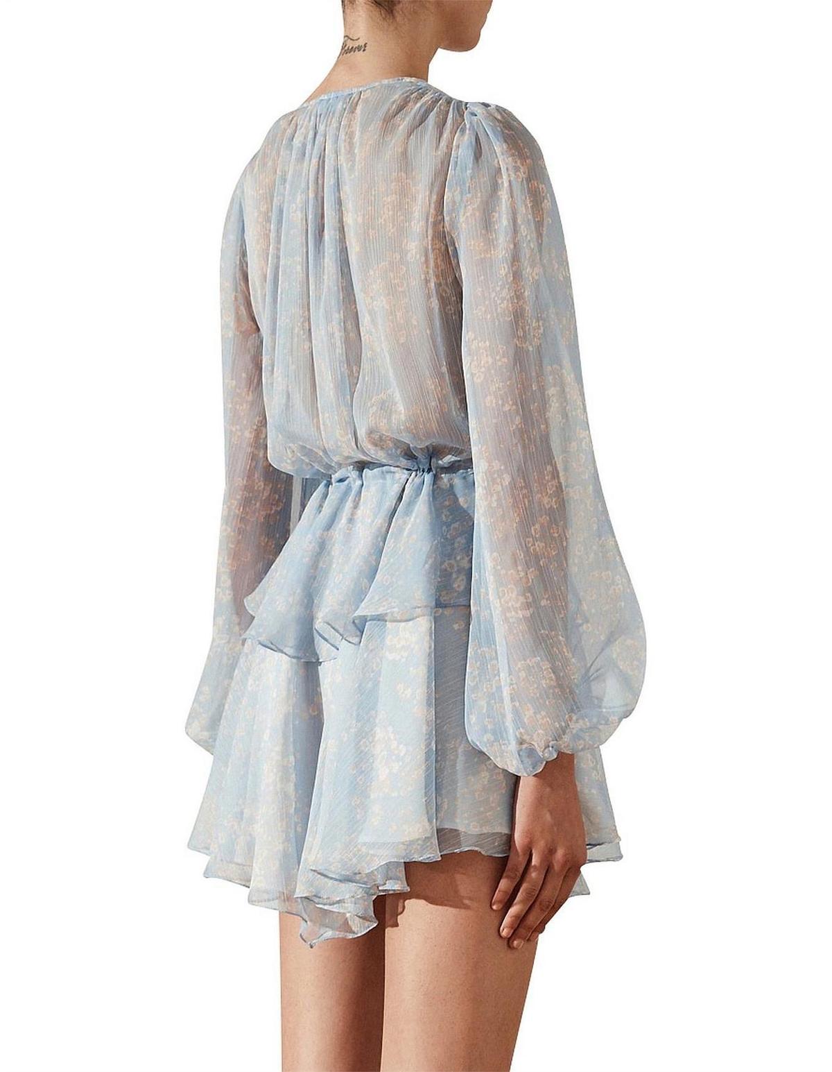 Shona Joy - Emilia Peplum Drawstring Mini Dress photo 2