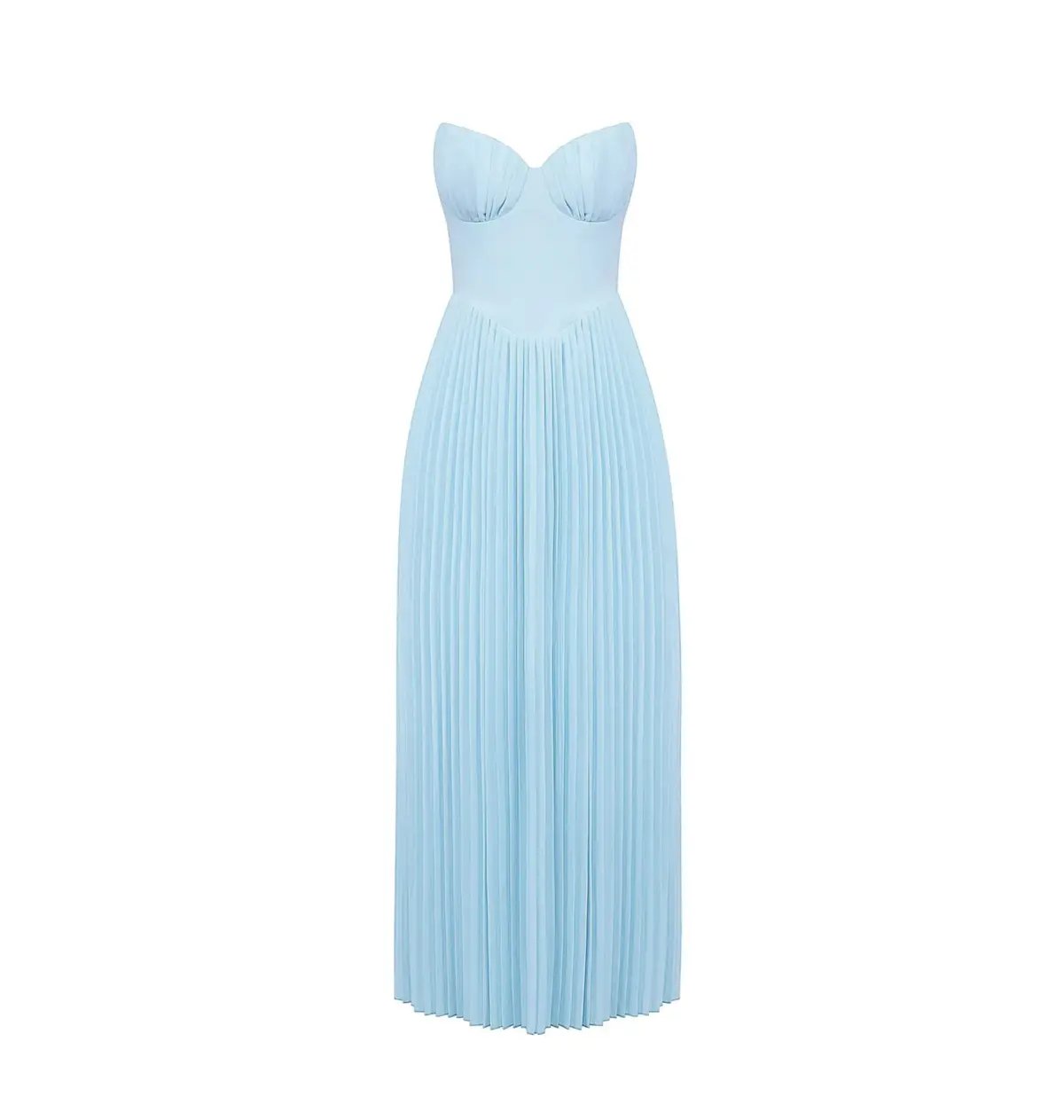 House Of CB Marcella Pleated Maxi Dress Ocean Blue Size AU 6 photo 5