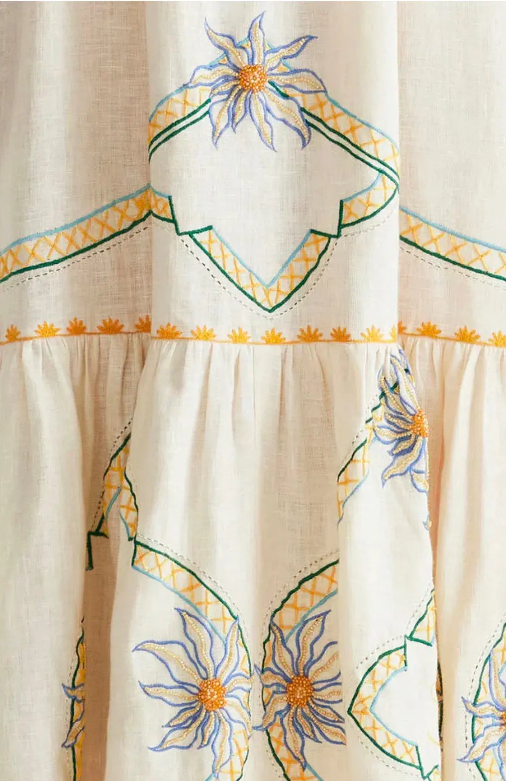 Antipodean Flower Seeker Sun Dress in Snow Drop in size 10 photo 4