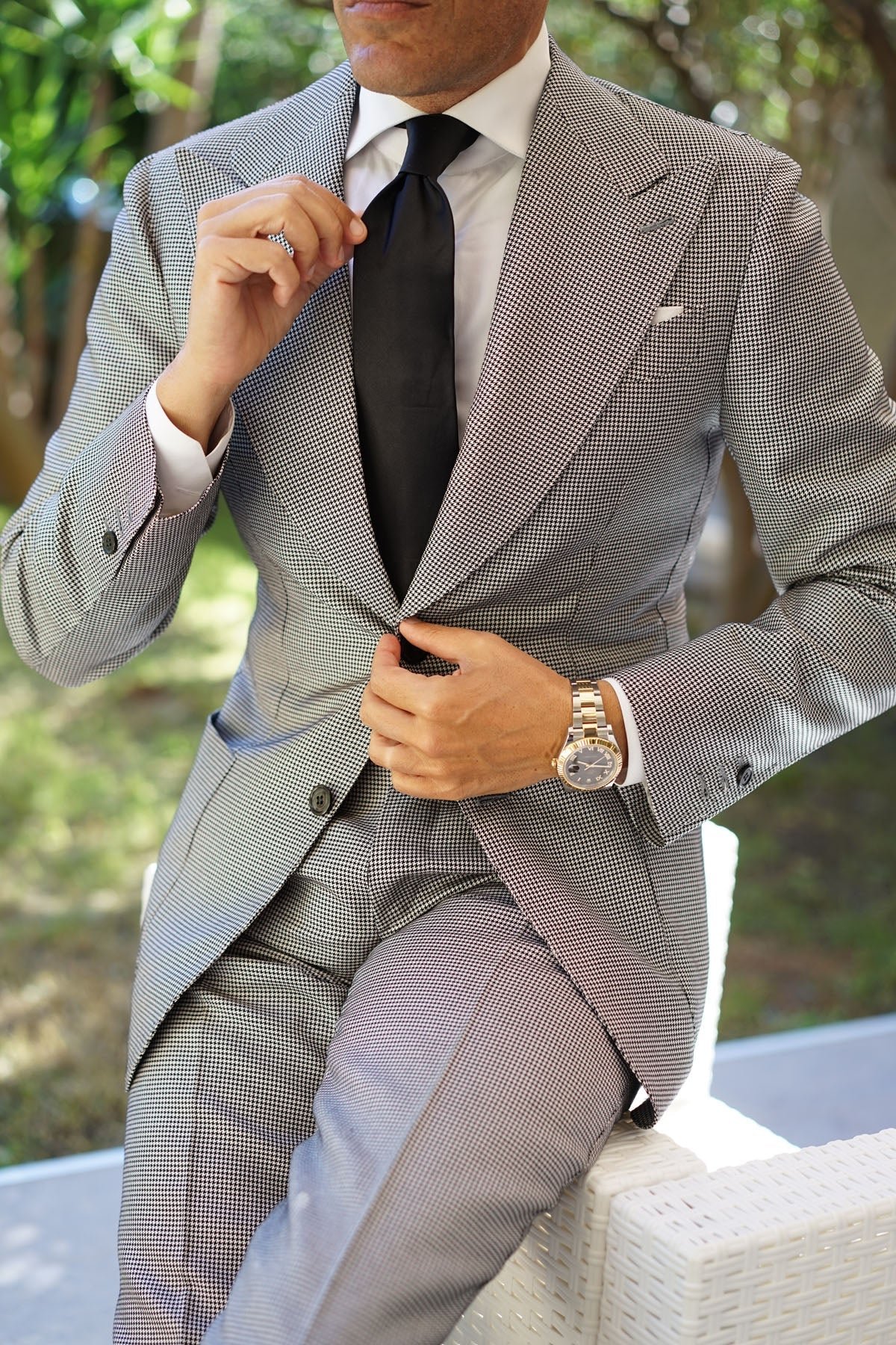 Daniel Hechter Black Silk Necktie photo 2