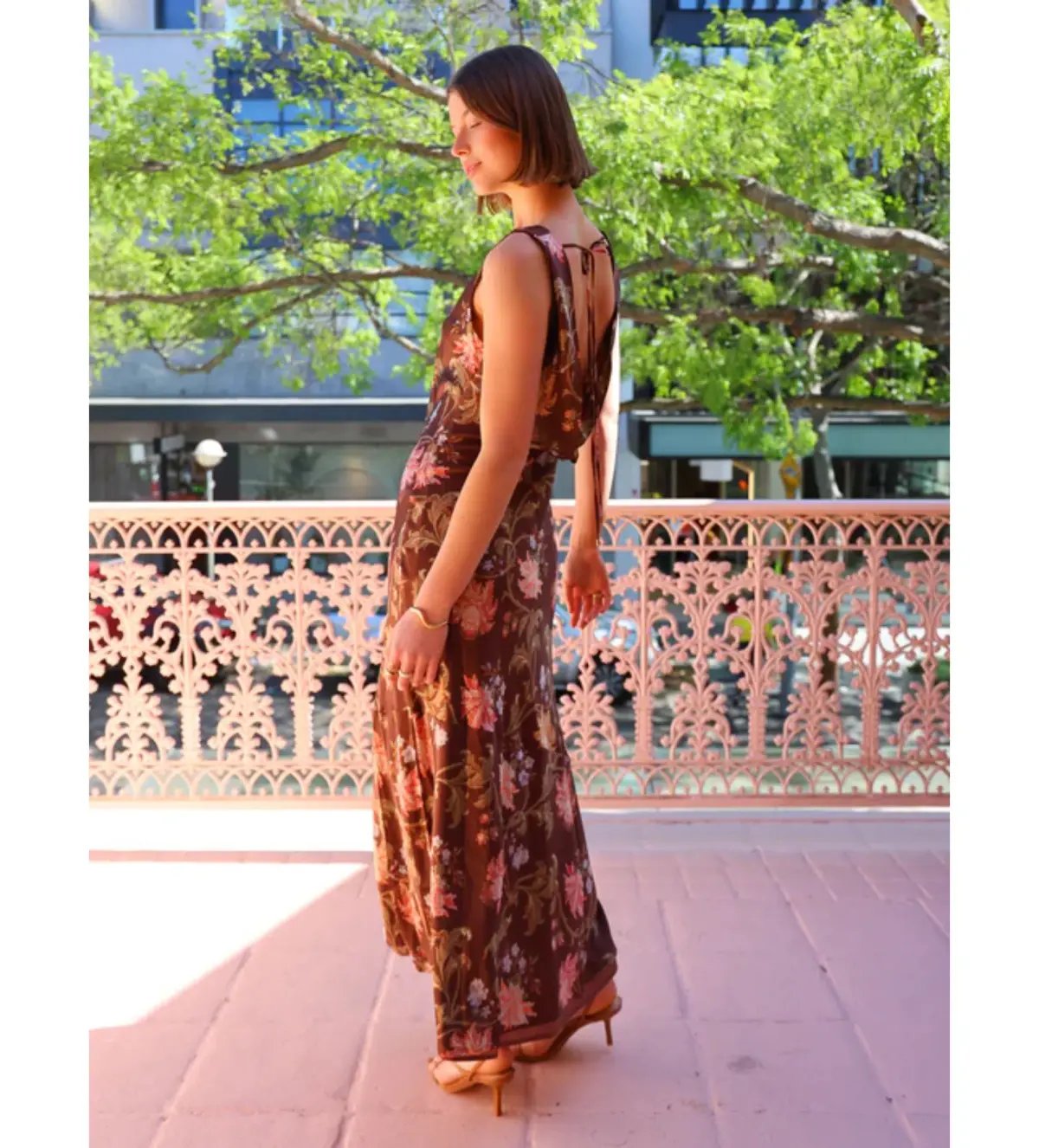 Hansen & Gretel Chloe dress in Carob Floral Size S/ AU 8 photo 2