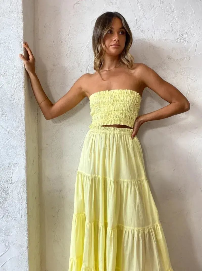 Steele Parasol Skirt & Paradise Top Set Yellow Size 6 photo 2