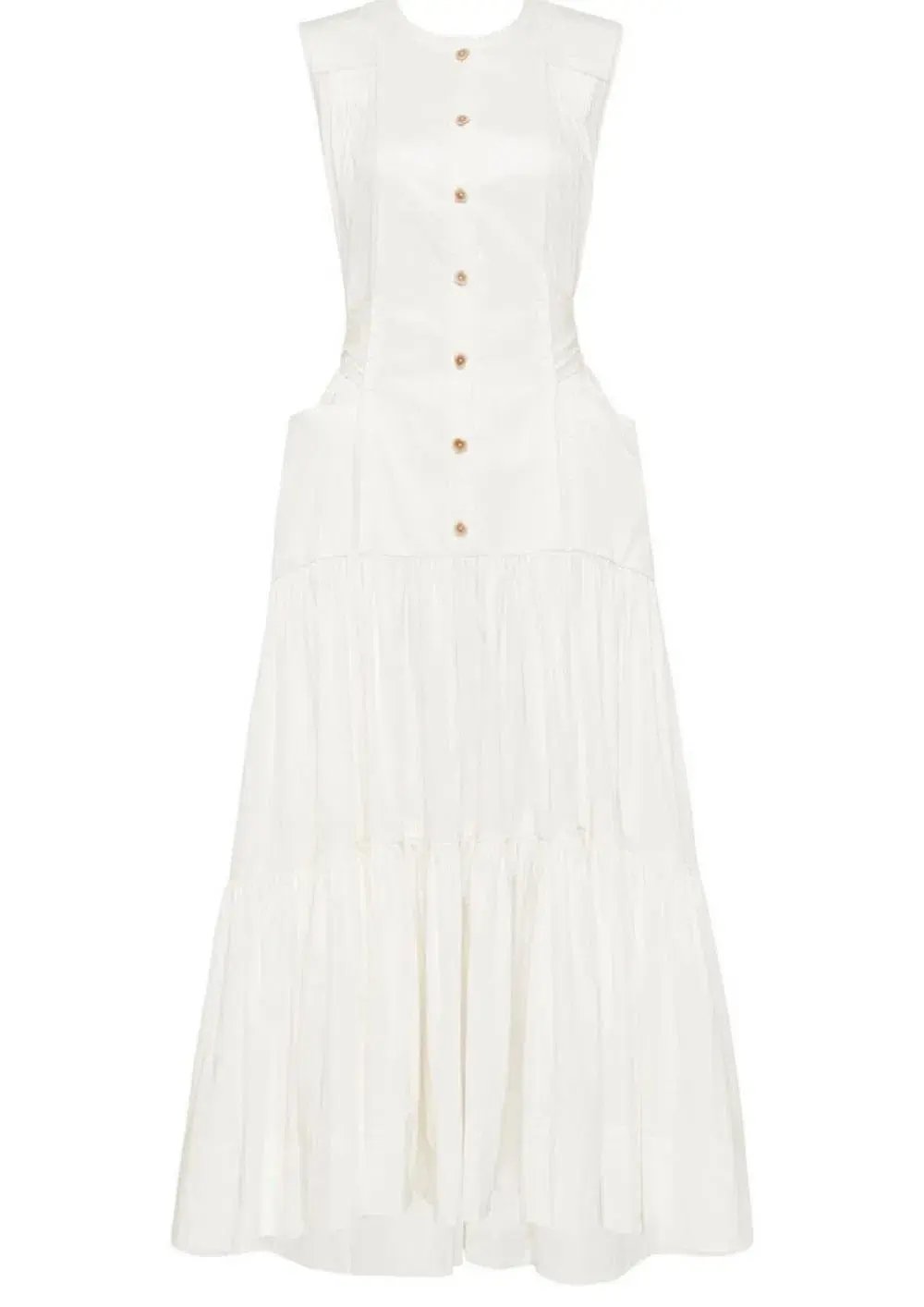 Aje The Hushed Maxi Dress White Size 8 photo 3