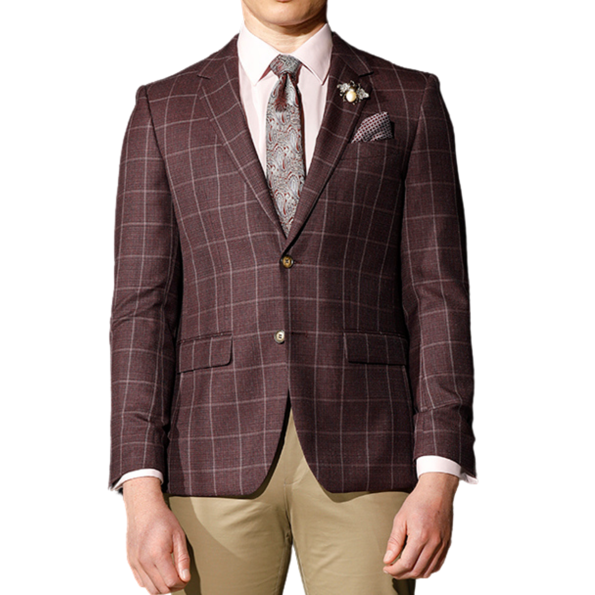 Daniel Hechter Aubergine Check Jacket photo 3
