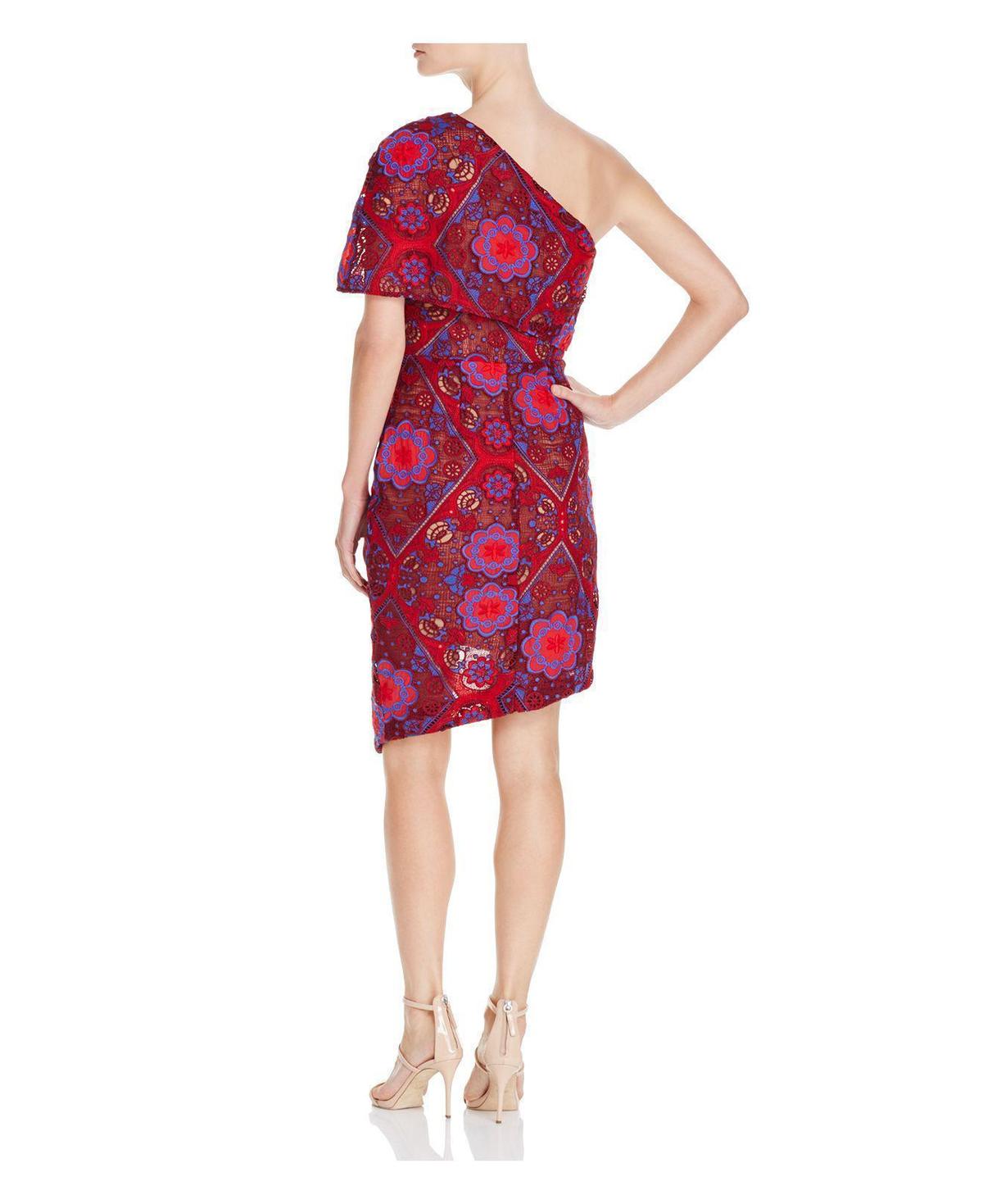 Elliatt Cosmic Mini Dress Burgundy Lace Size M / AU 10 photo 3