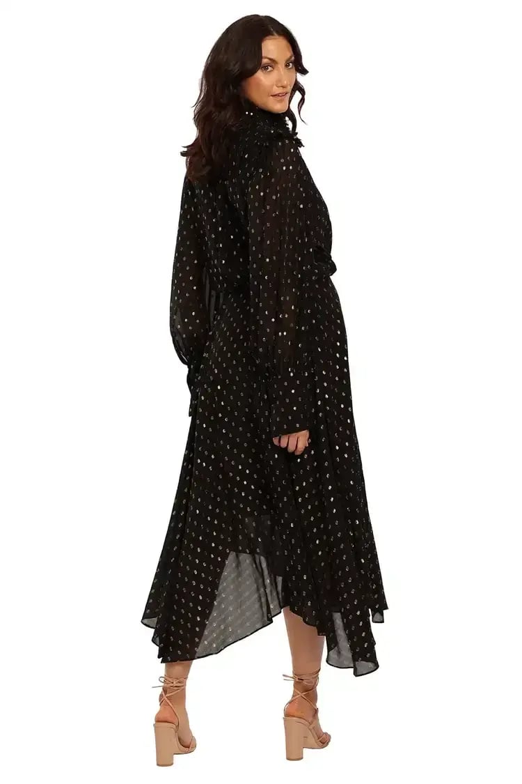 Camilla and Marc Jasmeen Dress Black and Gold Size 6 photo 3