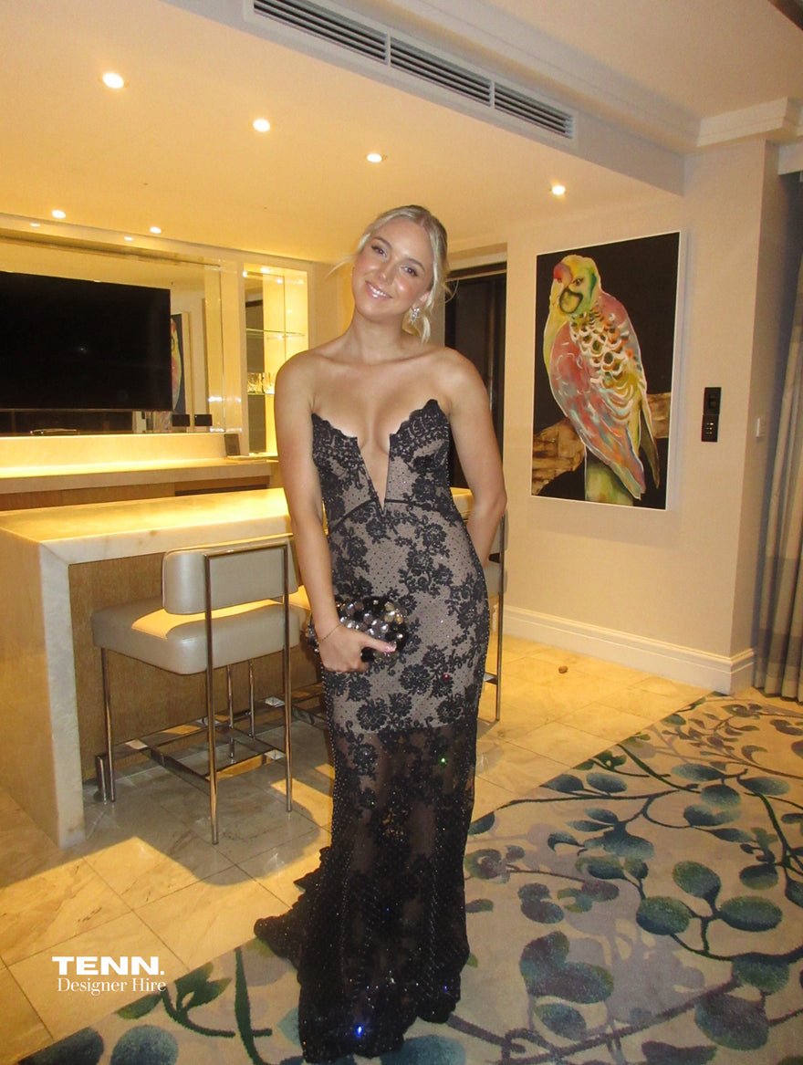 Self-Portrait Embellished Sheer Lace Dress photo 2