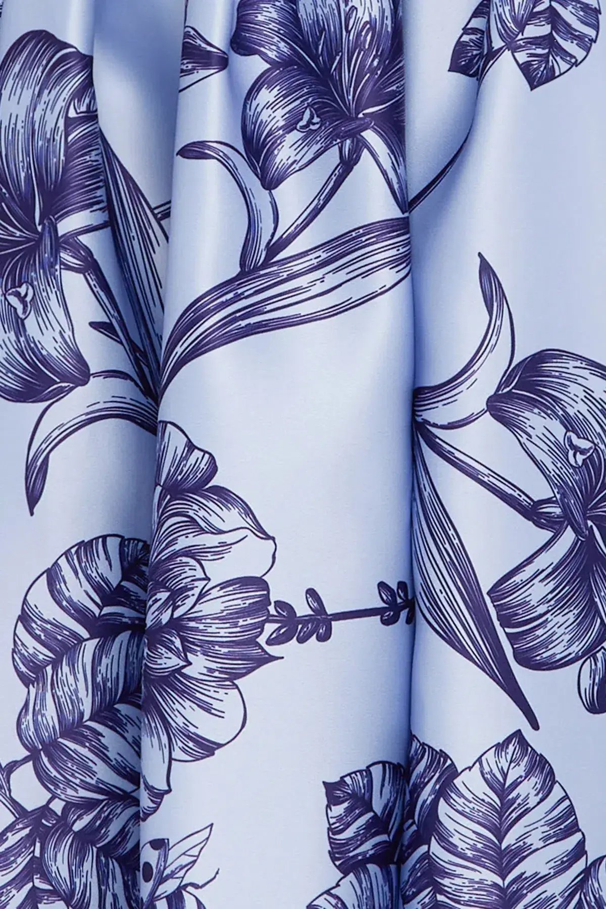 Leo Lin Norine Bustier Midi Dress Harmony Print in Hyacinth Size AU 6 photo 5