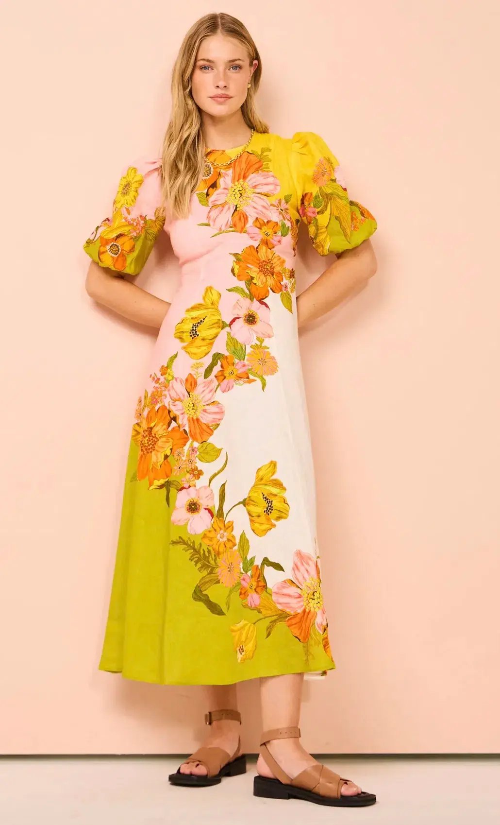Alemais Silas Midi Dress Floral Size AU 16 photo 6