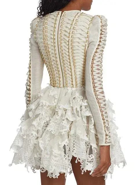 Zimmermann Coaster Corset Laced Dress Ivory Size 0/Au 8 photo 2