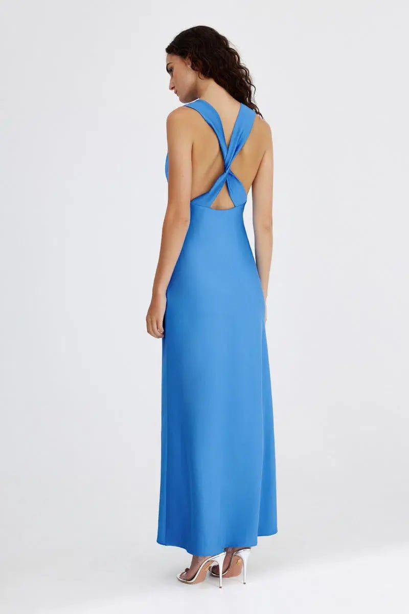Significant Other  Lara Backless Dress Azure Blue Size 10 photo 2