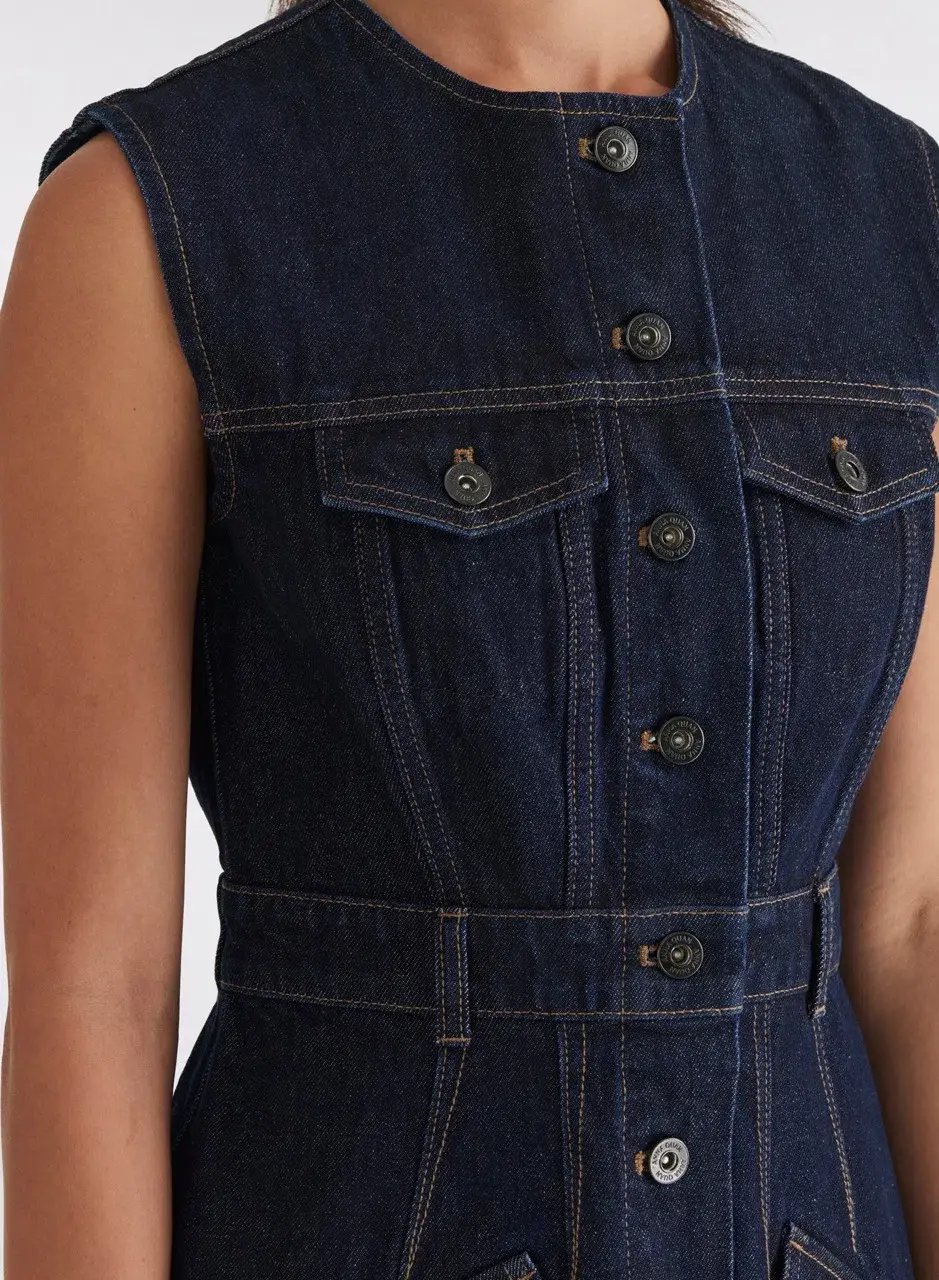 Anna Quan Paige Denim Dress Indigo Size AU 12 photo 5