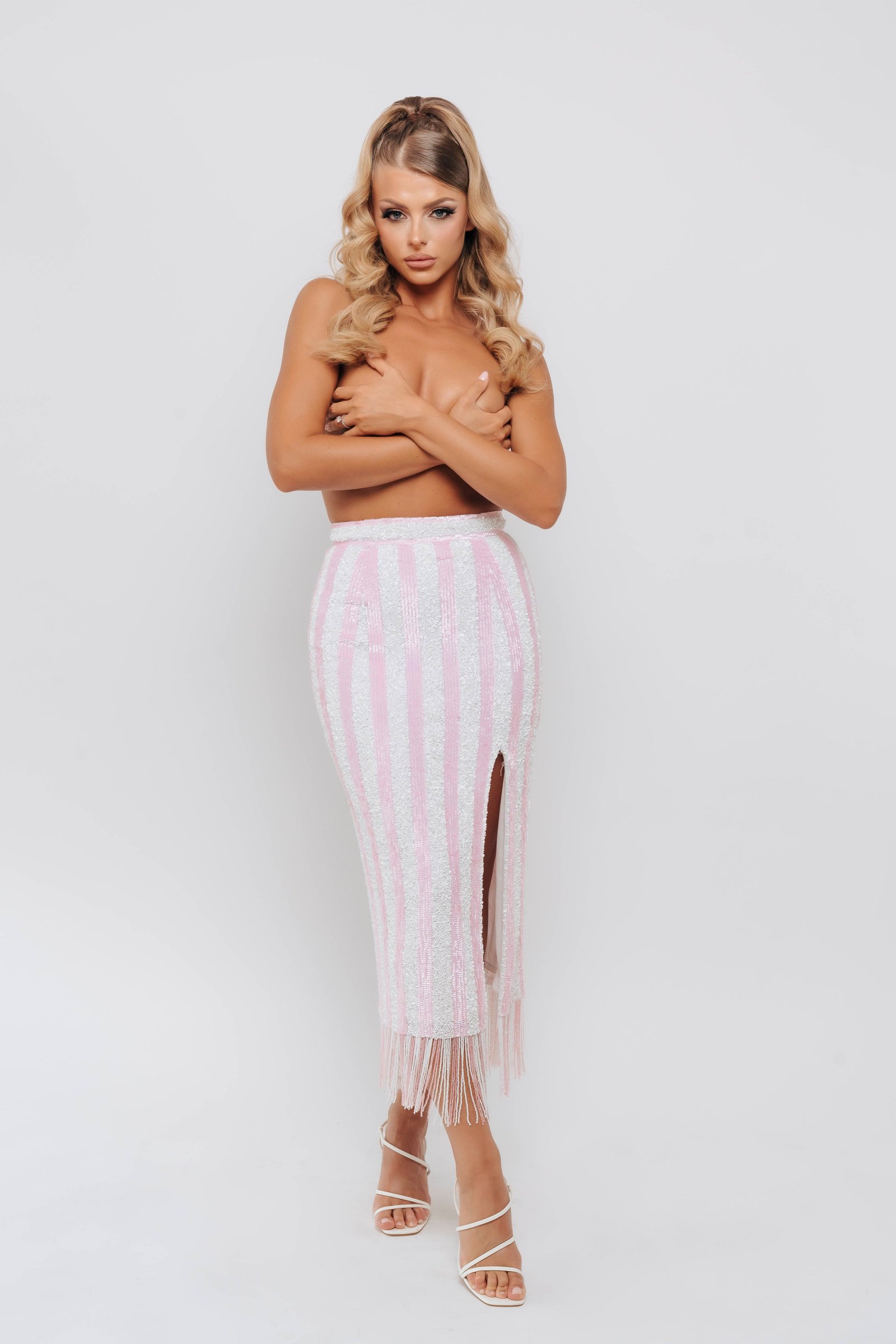 CANDY SKIRT BY MY SECRET WARDROBE WHITE photo 2