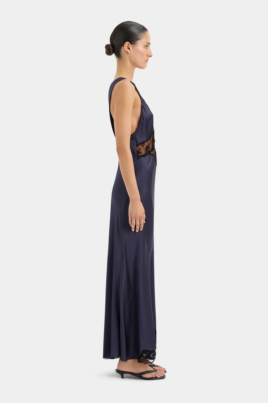 Sir The Label Aries Cut Gown Navy photo 4