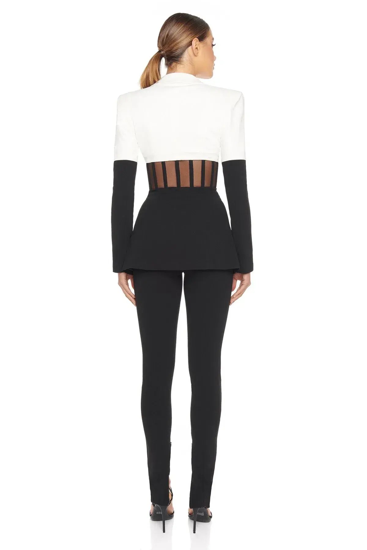 Eliya the Label Kira Two-Piece Suit Black/White Size 6 photo 2