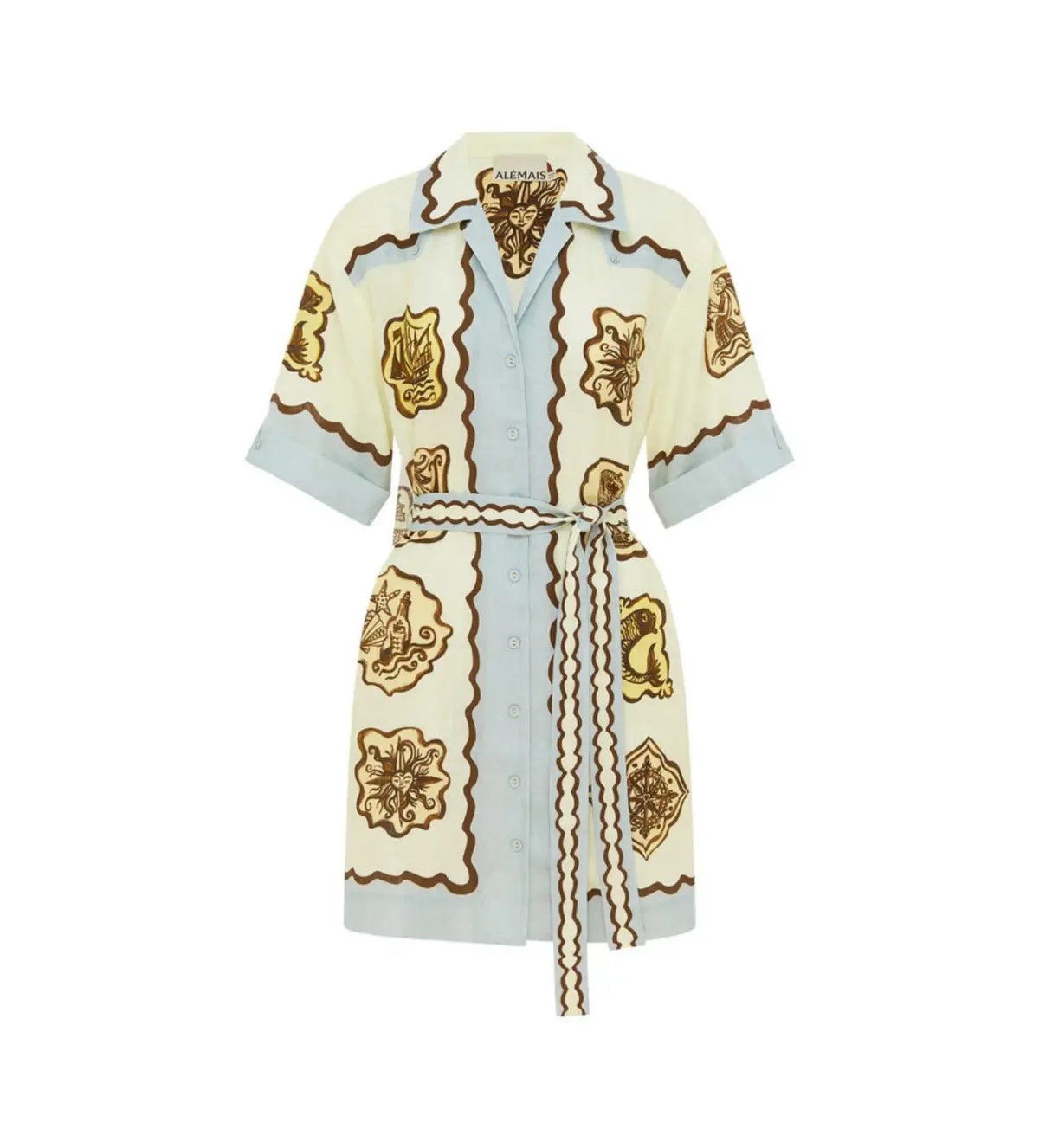 Alemais Relic Mini Dress Print Size 8 photo 2