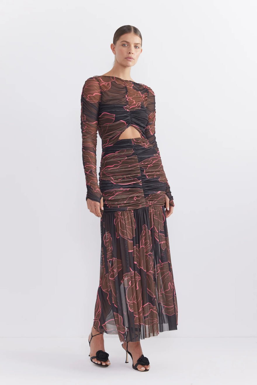 Pasduchas Rosetta Hourglass Midi - Dark Floral photo 2