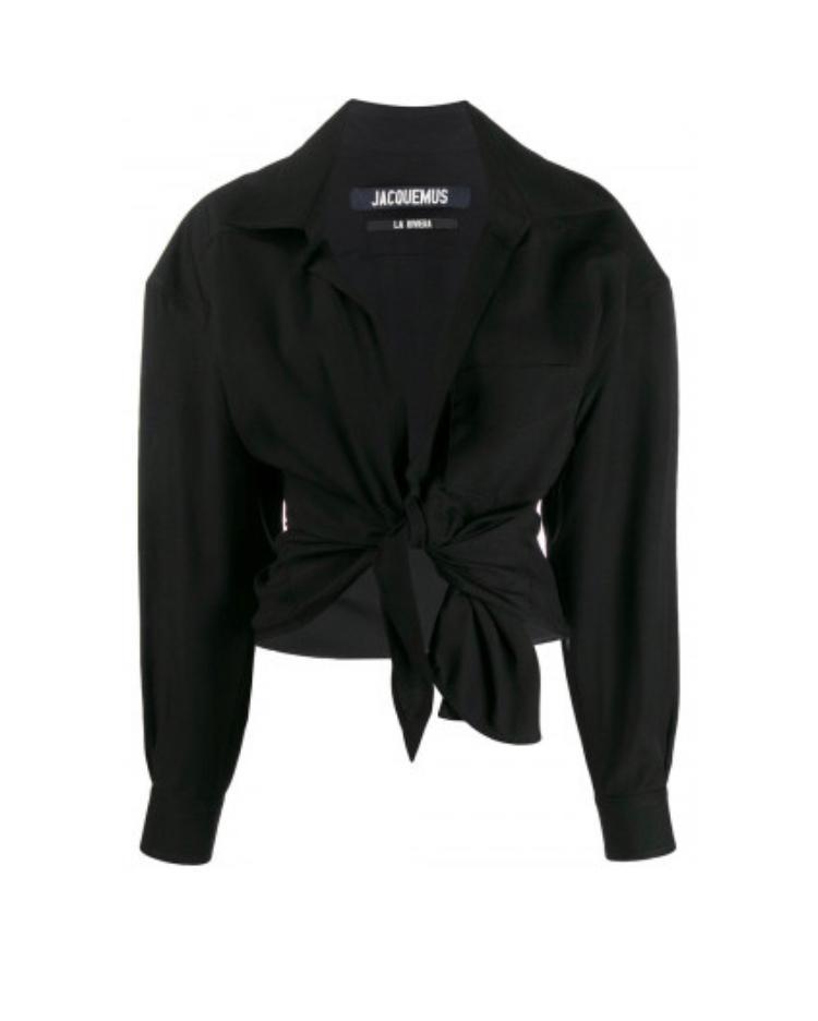 Jacquemus La Chemise Pavia Shirt Black Size 8 photo 4