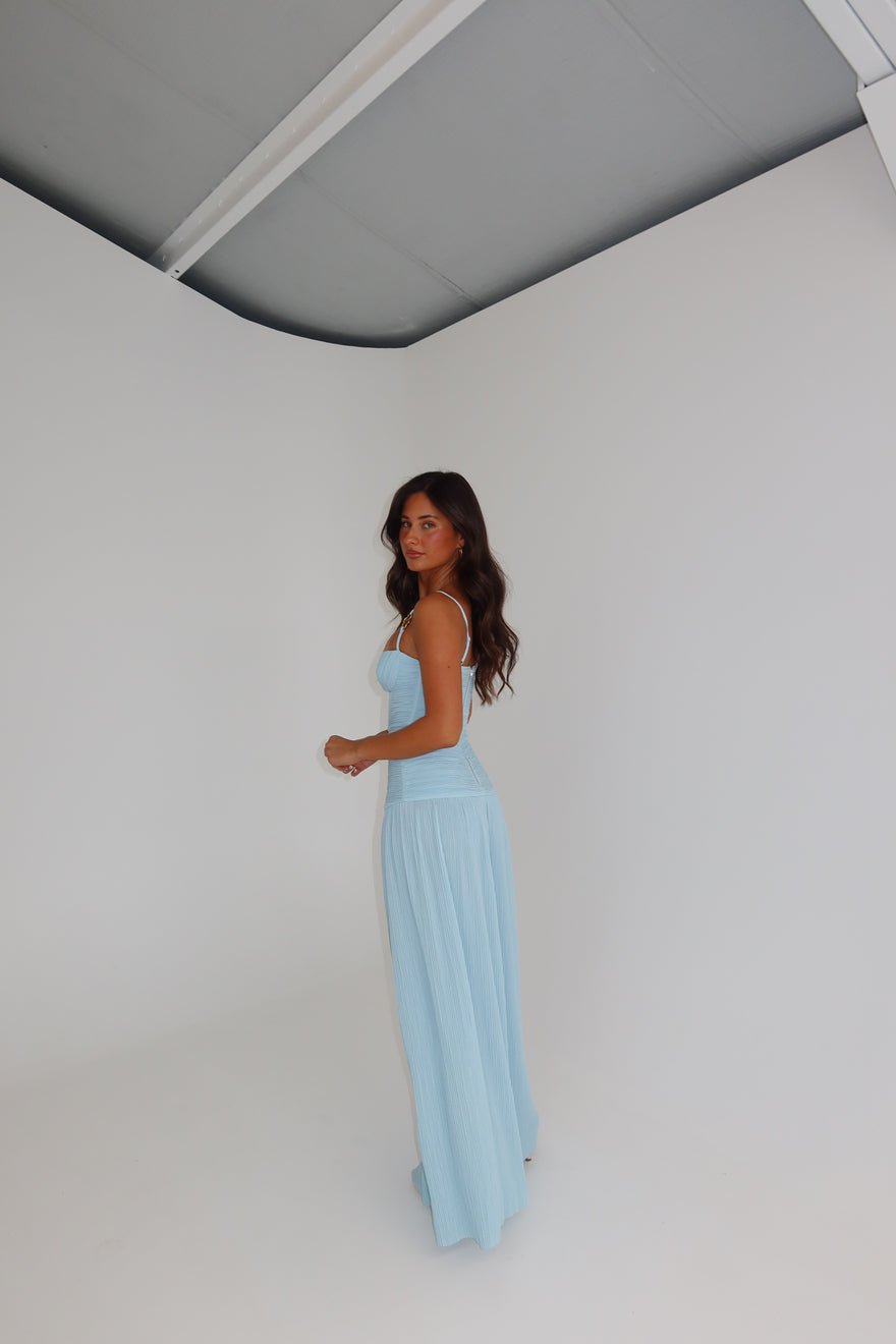 Manning Cartell Double Time Pleat Gown Acqua Spritz photo 3
