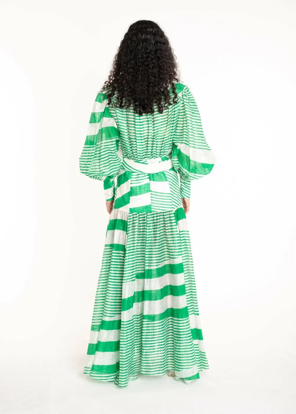 Mackenzie Mode Long Sleeve Striped Maxi Dress Print Size 14 photo 5