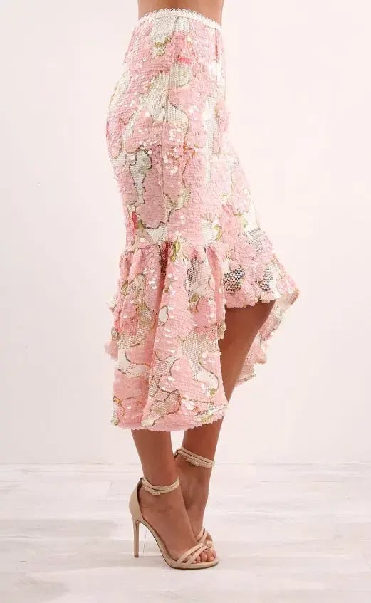 Asilio Luck Be A Lady Top & Skirt Set Sequin Size 10 photo 4