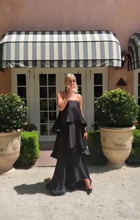 Tilly Tiered Maxi Dress in Black in XXL photo 7