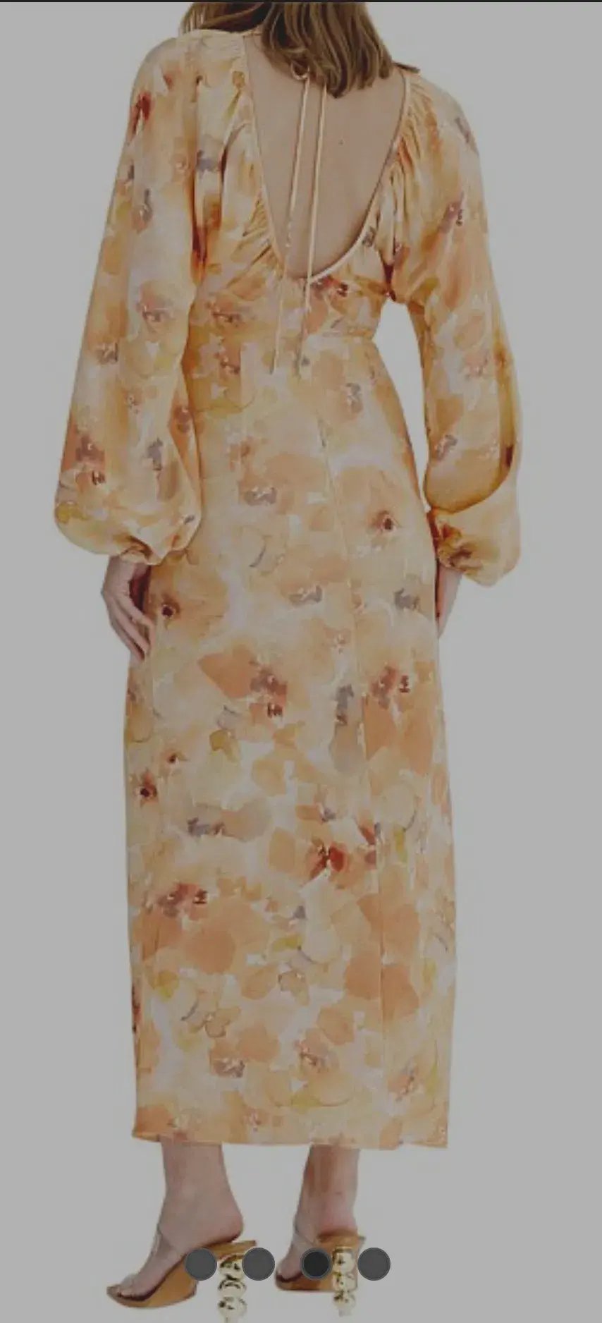Significant Other Libby Long Sleeve Midi Dress Floral Size 8 photo 3