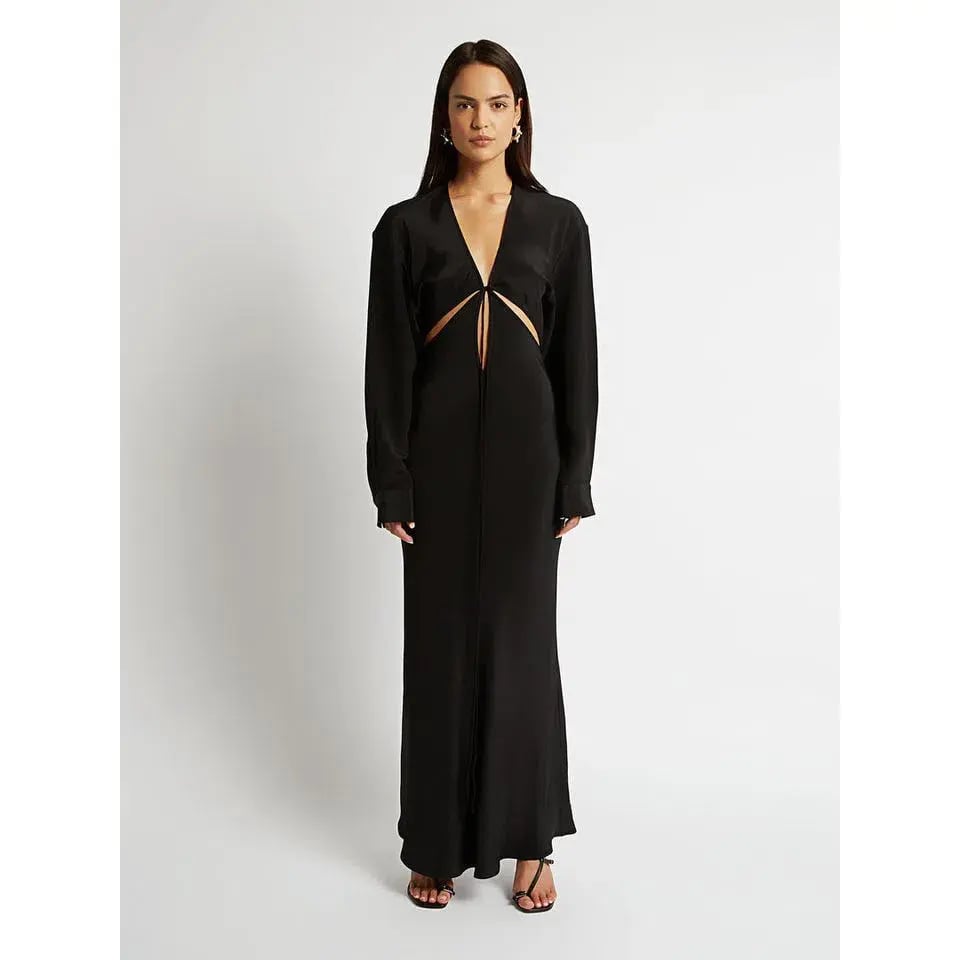 Christopher Esber Triquetra Maxi Dress Black Size 6 photo 4