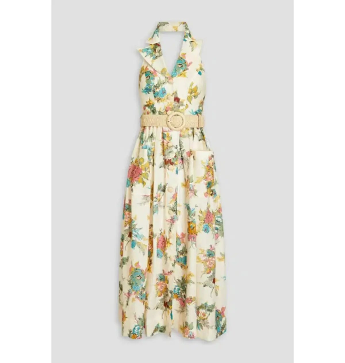 Zimmermann Clover Halterneck Shirt Dress Floral Print Size 1 / AU 10 photo 4