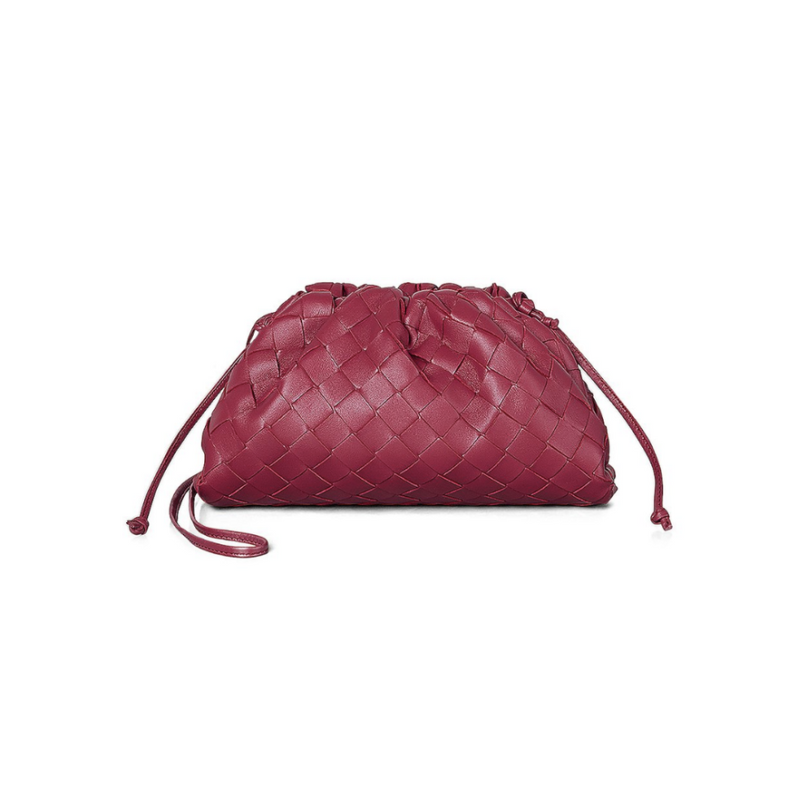 Bottega Veneta Mini Woven Clutch (burgundy) photo 2