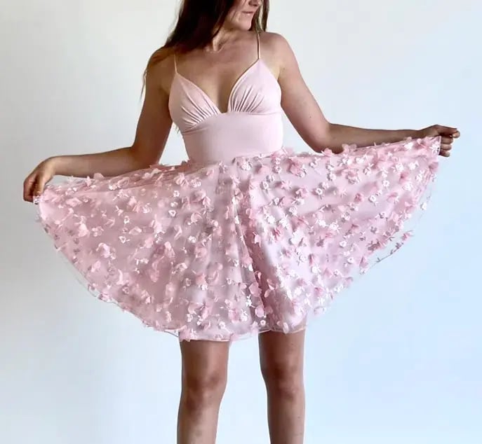 Studio Minc Spring Mini Dress Pink Size 0/ AU 8 photo 3