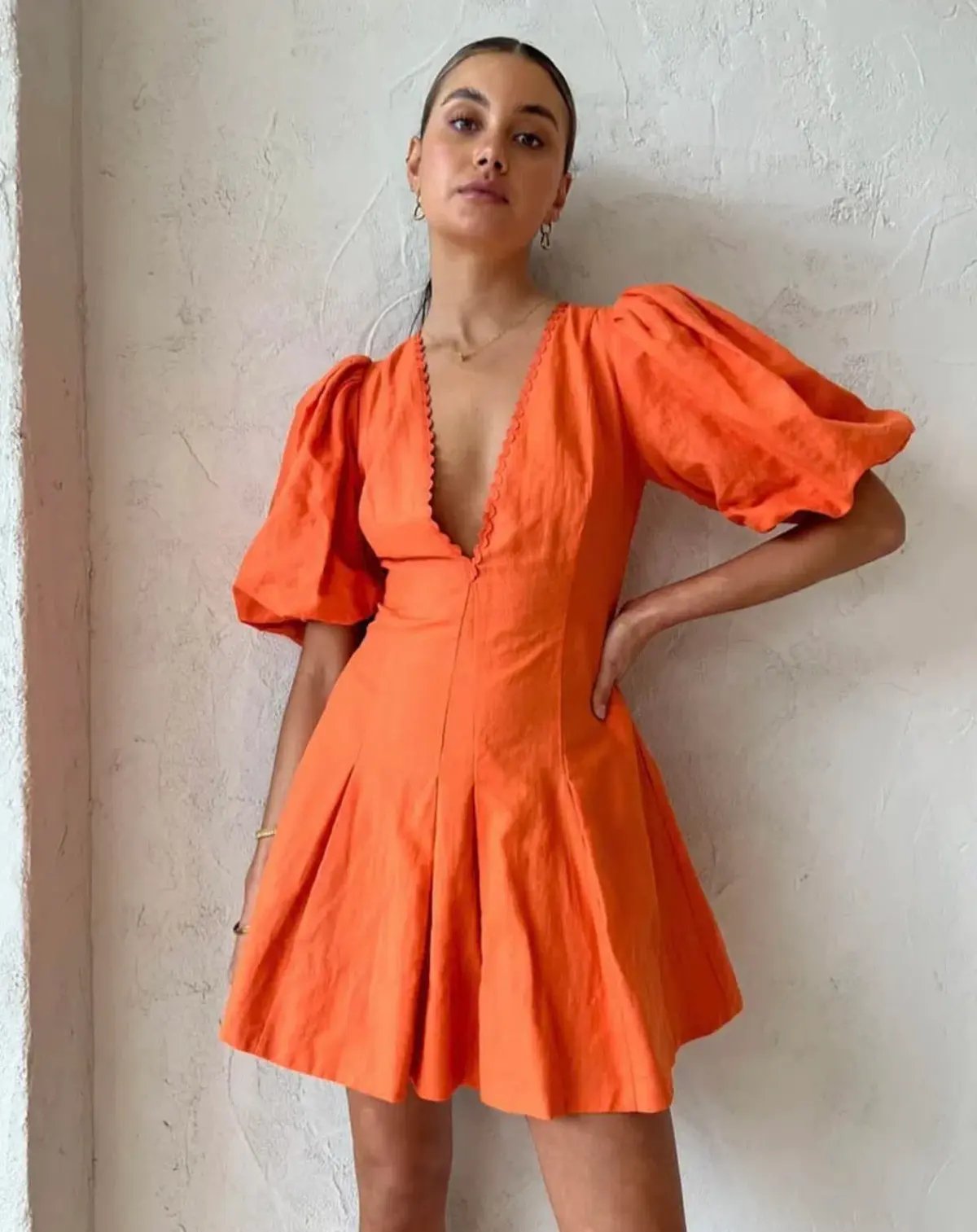By Nicola Wavy Mini Dress Sunset Size 10 photo 2