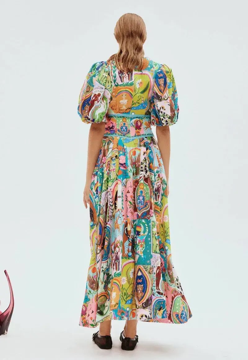 Alemais Evergreen Midi Dress Multi Size 8 photo 3
