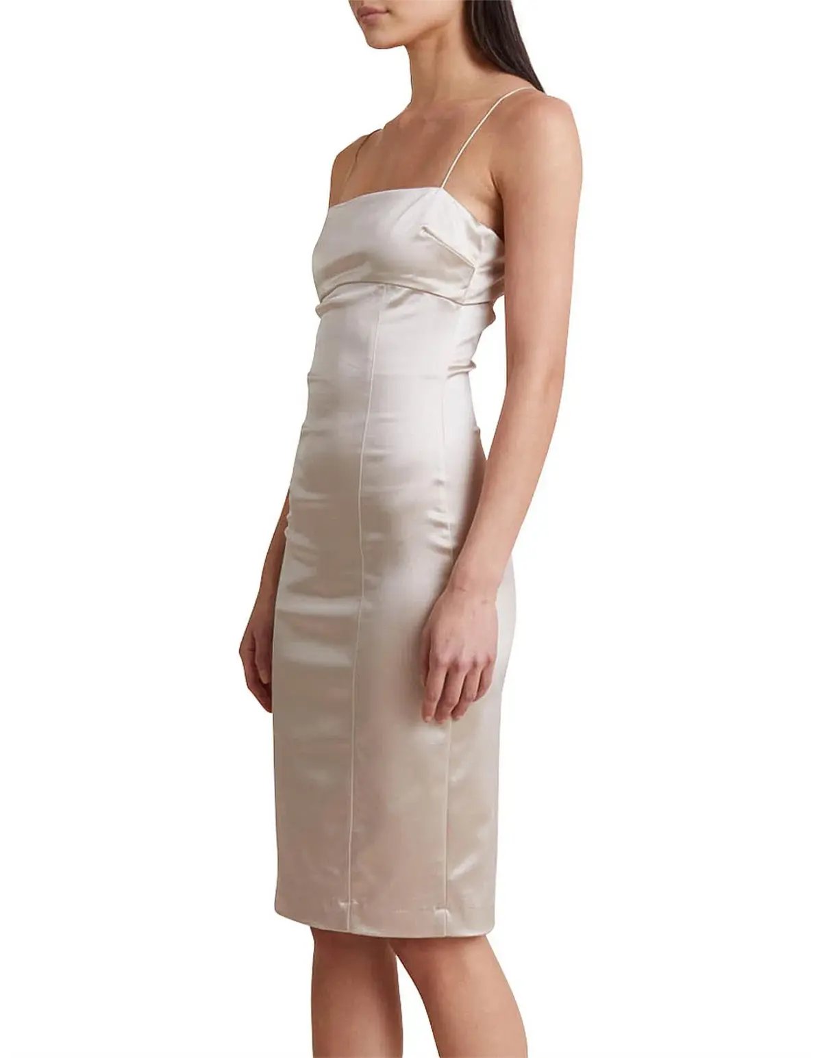 Bec & Bridge Champagne Heathers Midi Dress Beige Size 4 / AU 8 photo 2