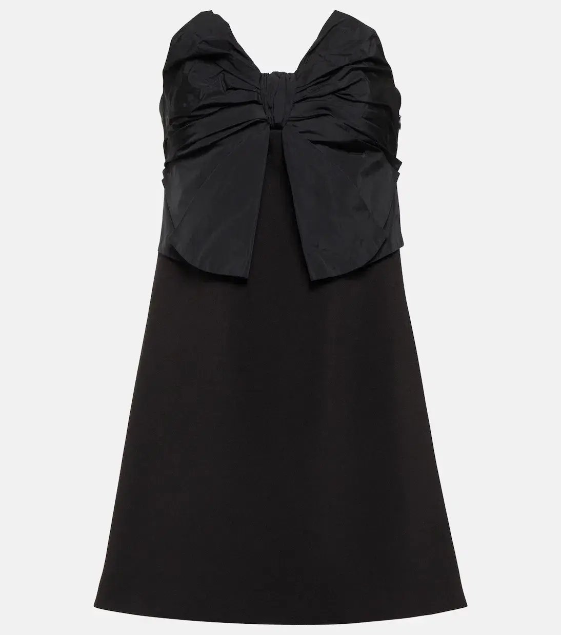 Red Valentino Strapless Bow Mini Dress Black Size 12 photo 4